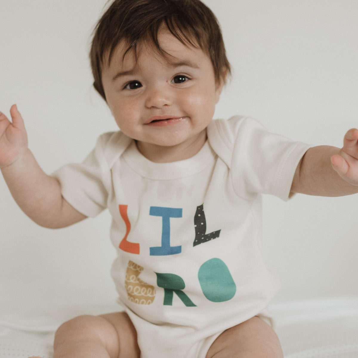 Baby graphic bodysuit | lil bro Finn + Emma
