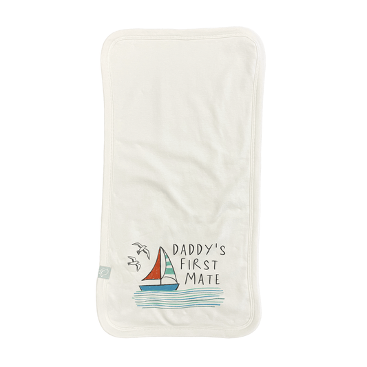 Baby burp cloth | daddys first mate finn + emma