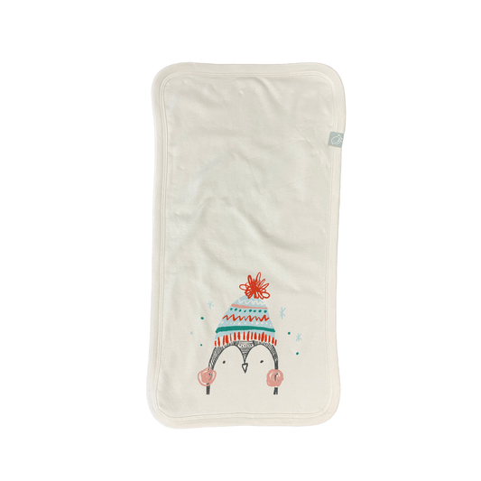 Baby burp cloth | holiday penguin finn + emma