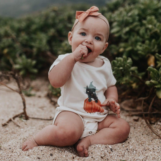 Baby graphic bodysuit | my first halloween cat finn + emma