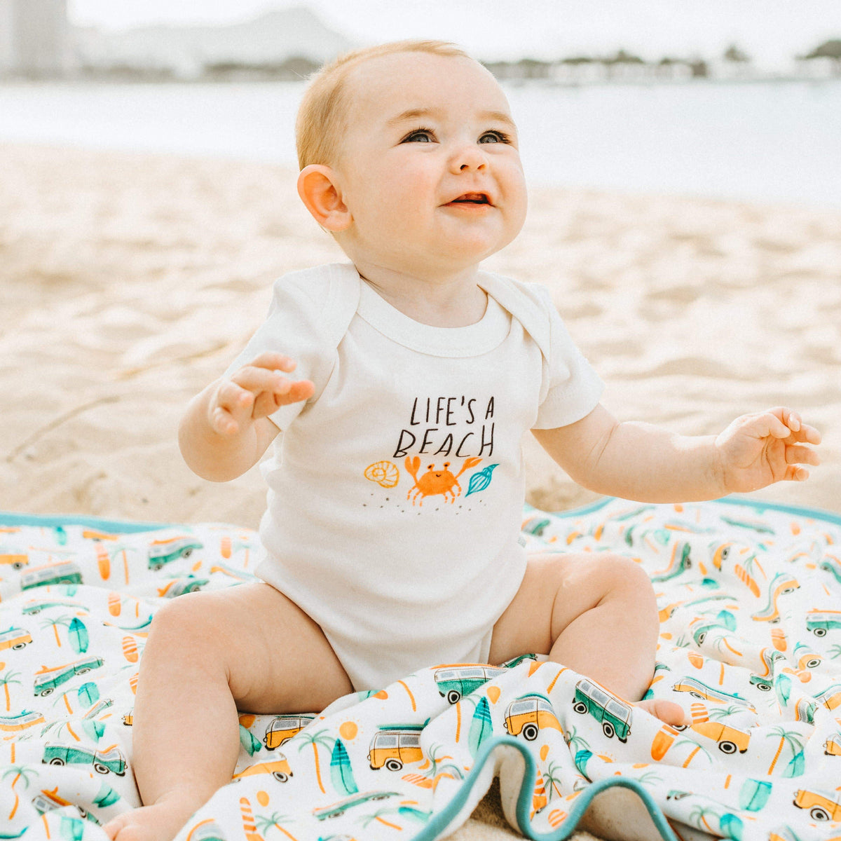 Baby graphic bodysuit | life's a beach finn + emma