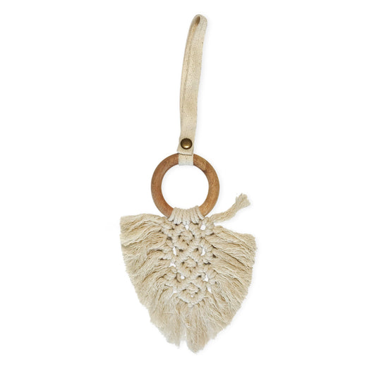 Baby all-in-one toy | macrame feather finn + emma