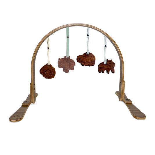 Baby play gym | all wood - dark jungle Finn + Emma