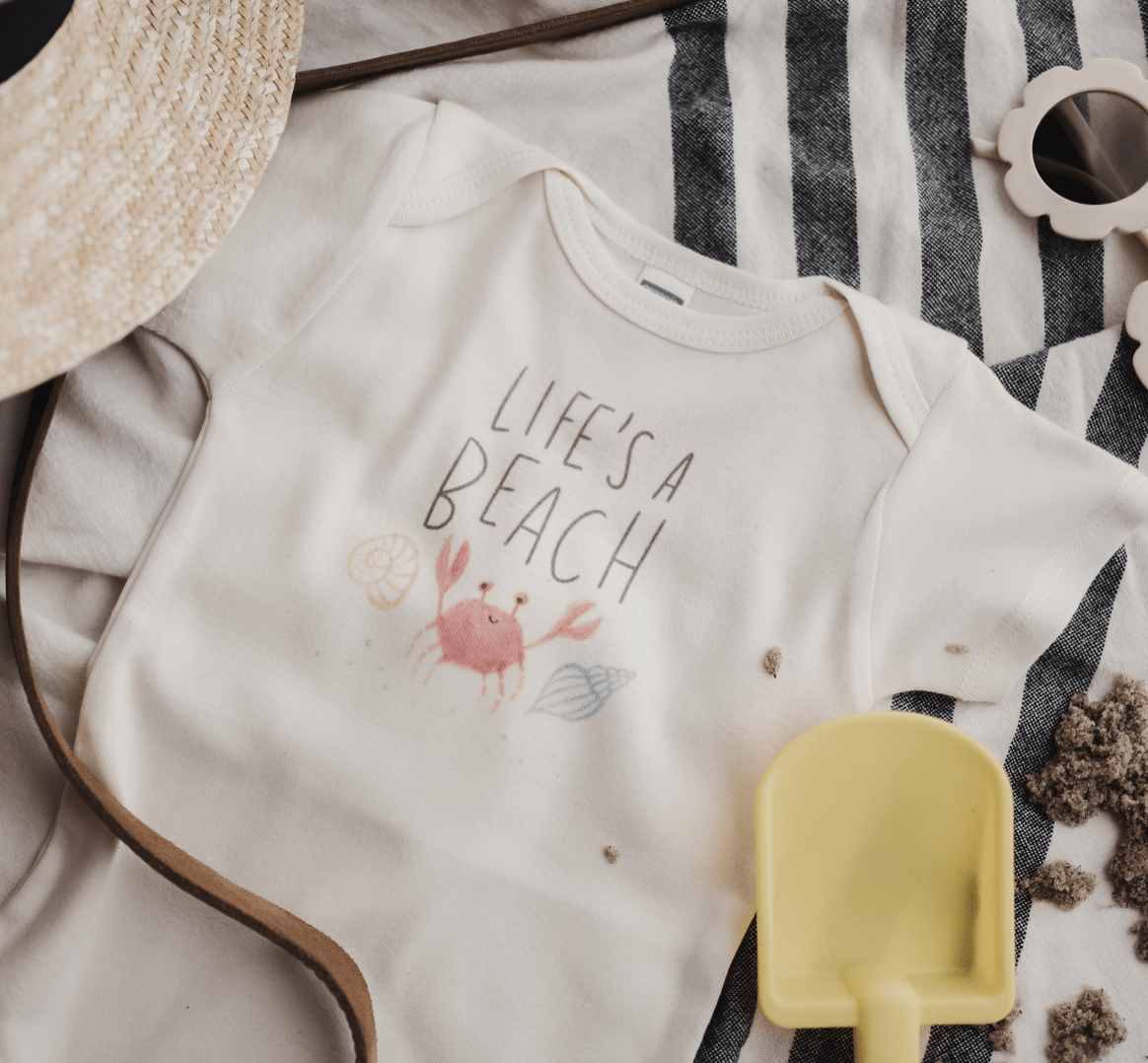 Baby graphic bodysuit | life's a beach finn + emma
