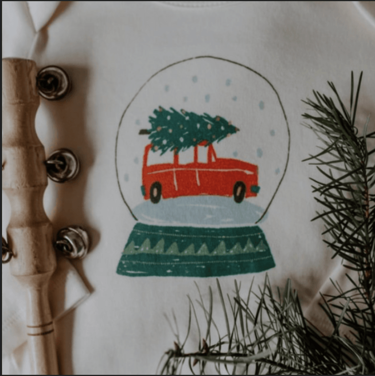 Baby long sleeve graphic bodysuit | snow globe finn + emma