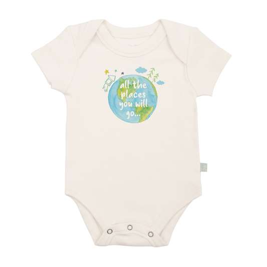 Baby graphic bodysuit | places you will go finn + emma