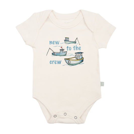 Baby graphic bodysuit | new to the crew finn + emma