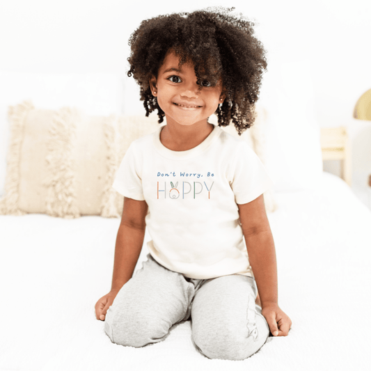 Baby graphic tee | don't worry be hoppy finn + emma