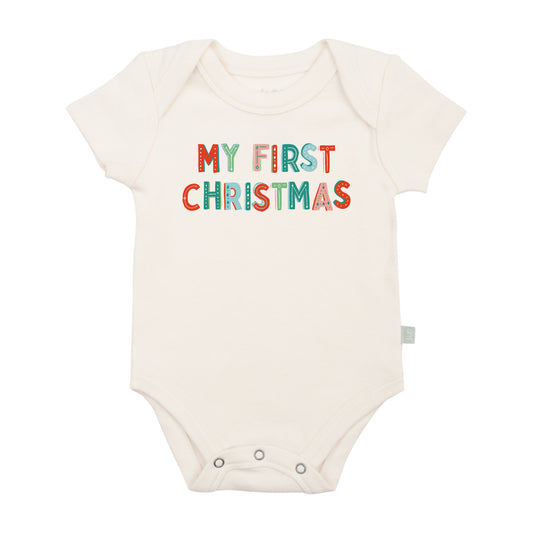Baby graphic bodysuit | my first christmas finn + emma