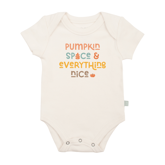 Baby graphic bodysuit | pumpkin spice nice finn + emma