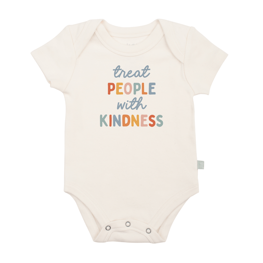Baby graphic bodysuit | treat people with kindness finn + emma